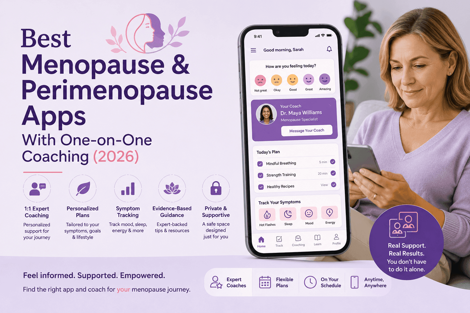 Best Menopause and Perimenopause Apps With One-on-One Coaching (2026)